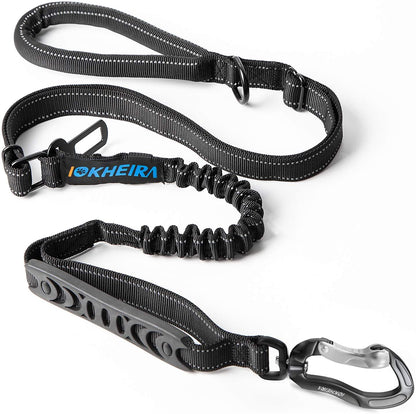 Adjustable Multifunctional Bungee Leash with Car Seatbelt for Large and Medium Dogs, 4-6 FT